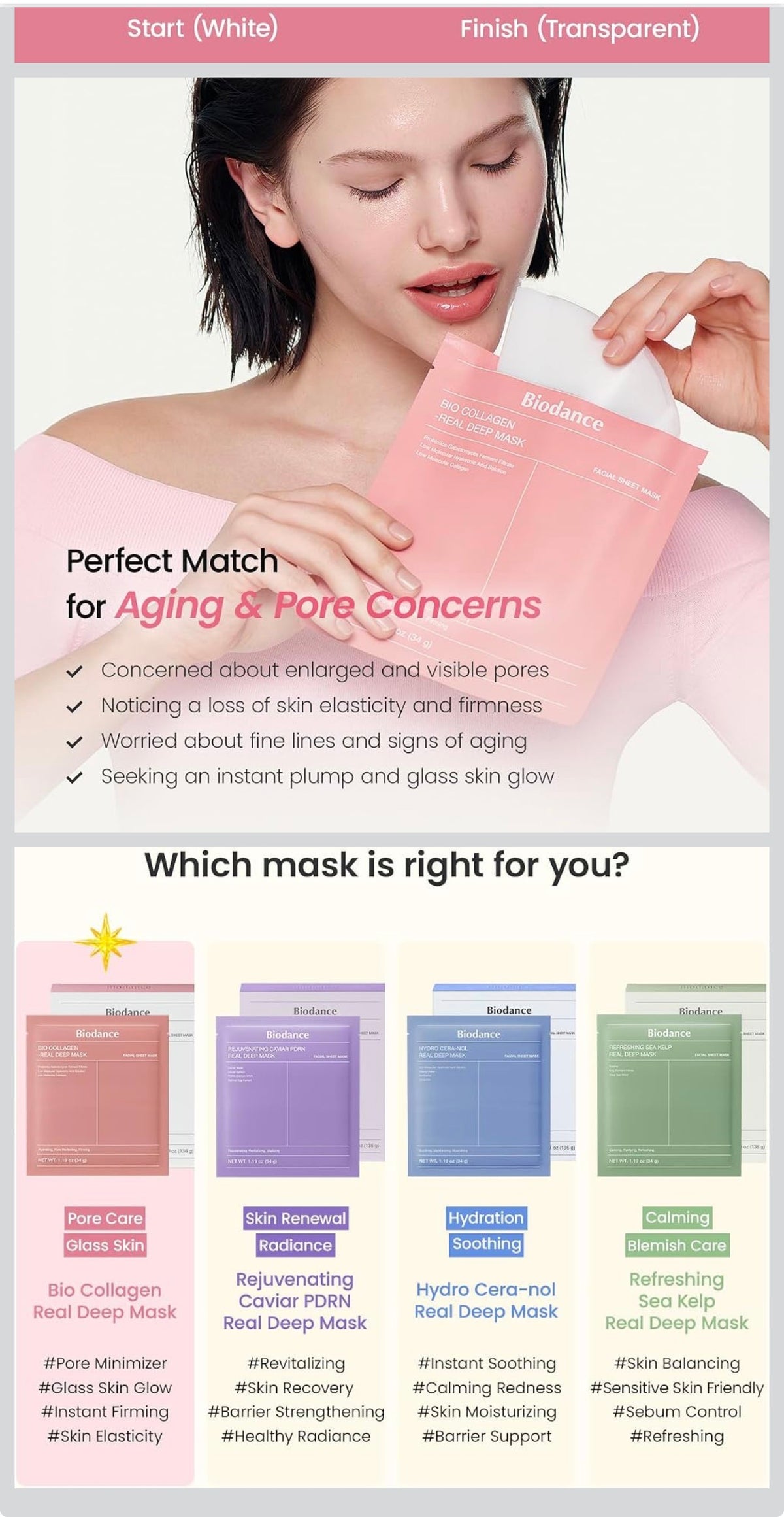 Biodance Bio-Collagen Real Deep Mask (4 Pack