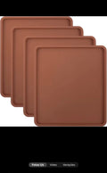 6-Pack Silicone Dehydrator Trays Nonstick Dry Mats - Brown (30x27.4cm